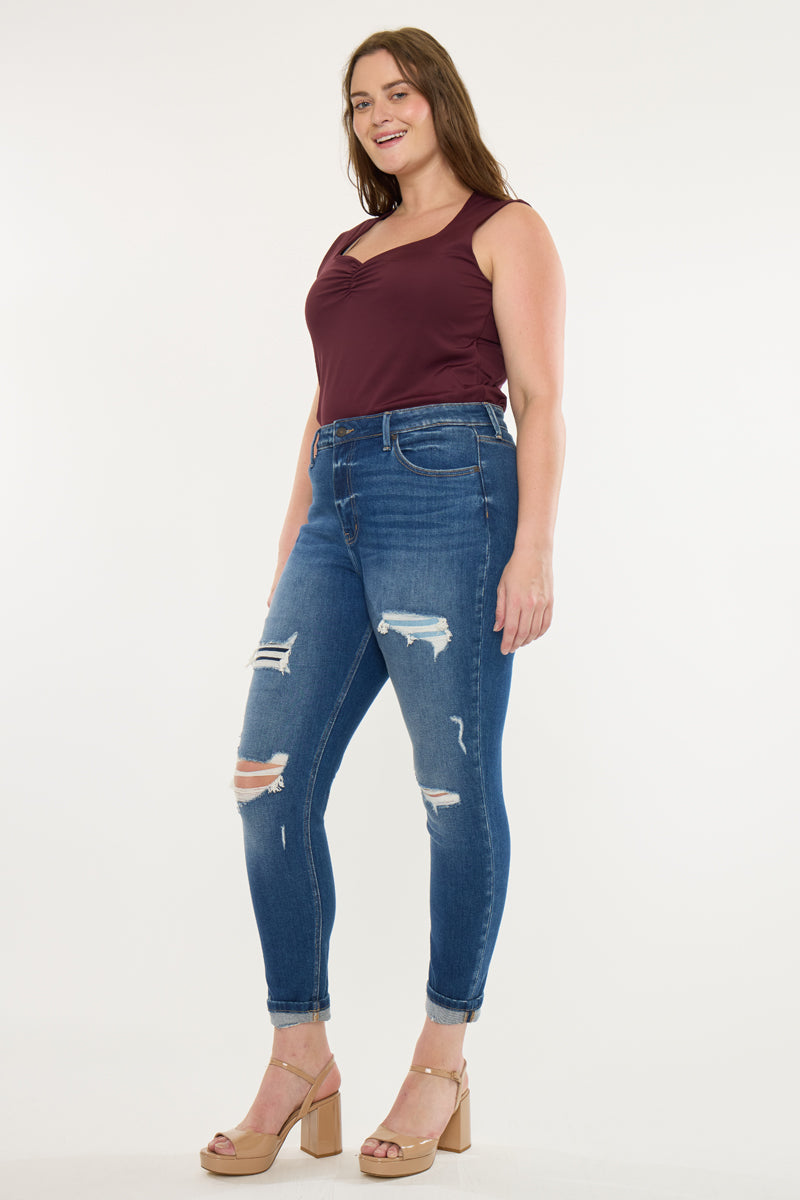 Carly High Rise Ankle Skinny Jeans (Plus Size)
