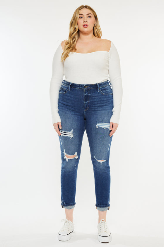 Carly High Rise Ankle Skinny Jeans (Plus Size) - Official Kancan USA