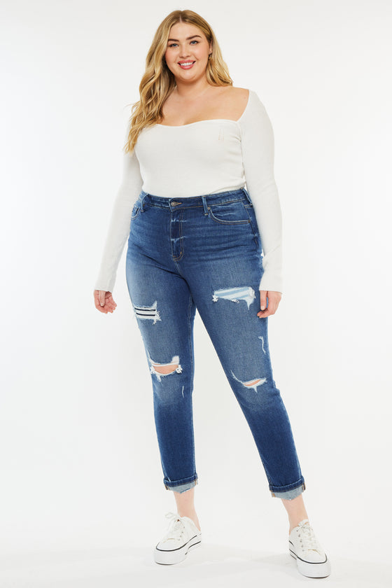 Carly High Rise Ankle Skinny Jeans (Plus Size) - Official Kancan USA