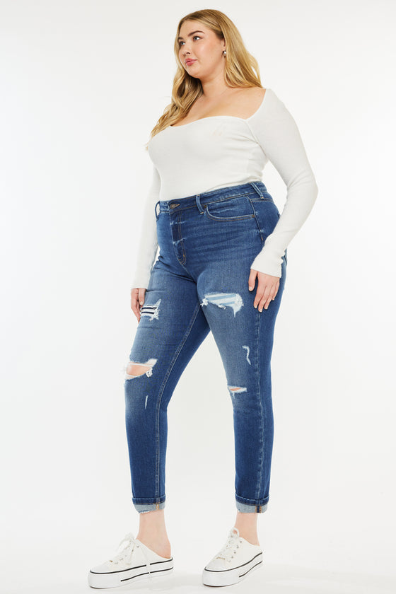Carly High Rise Ankle Skinny Jeans (Plus Size) - Official Kancan USA