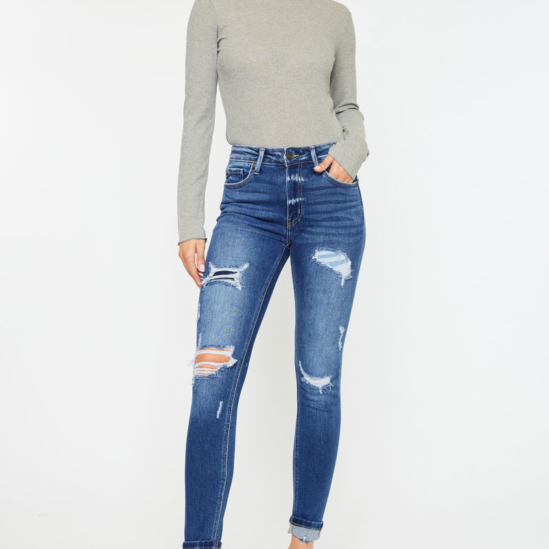 Charlie High Rise Ankle Skinny Jeans - Official Kancan USA