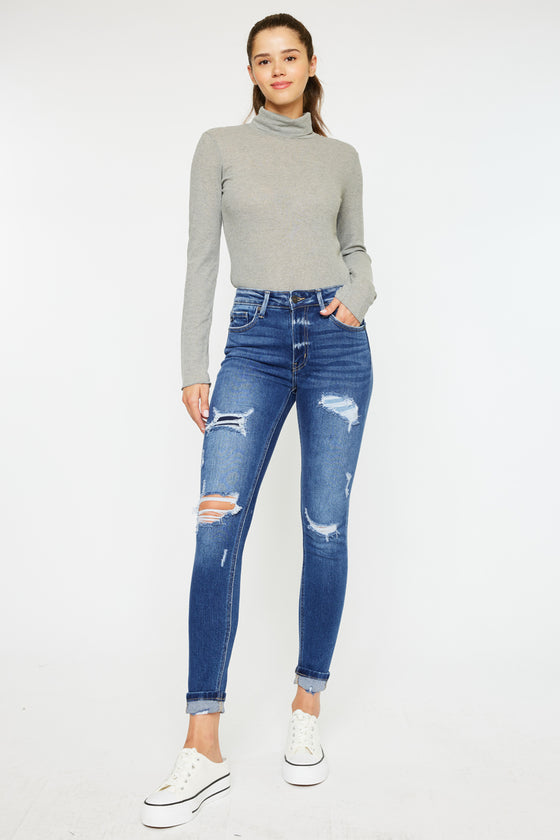 Charlie High Rise Ankle Skinny Jeans - Official Kancan USA