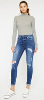 Charlie High Rise Ankle Skinny Jeans - Official Kancan USA