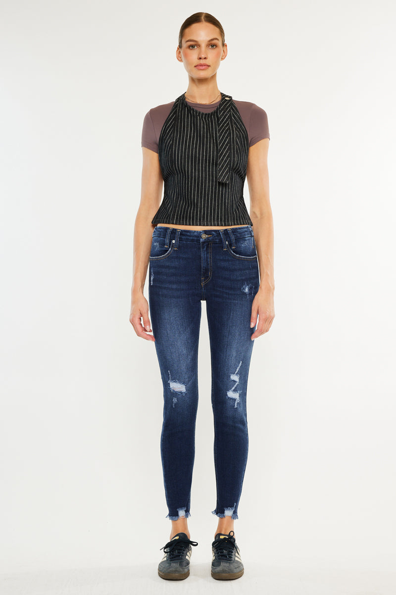 Fiora Mid Rise Ankle Skinny Jeans - Official Kancan USA