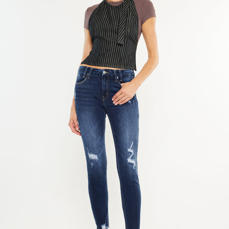 Fiora Mid Rise Ankle Skinny Jeans - Official Kancan USA