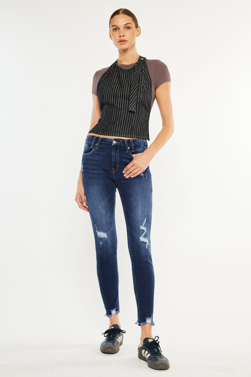 Fiora Mid Rise Ankle Skinny Jeans - Official Kancan USA