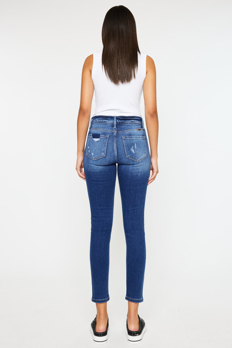 Mimi Mid Rise Ankle Skinny Jeans - Official Kancan USA