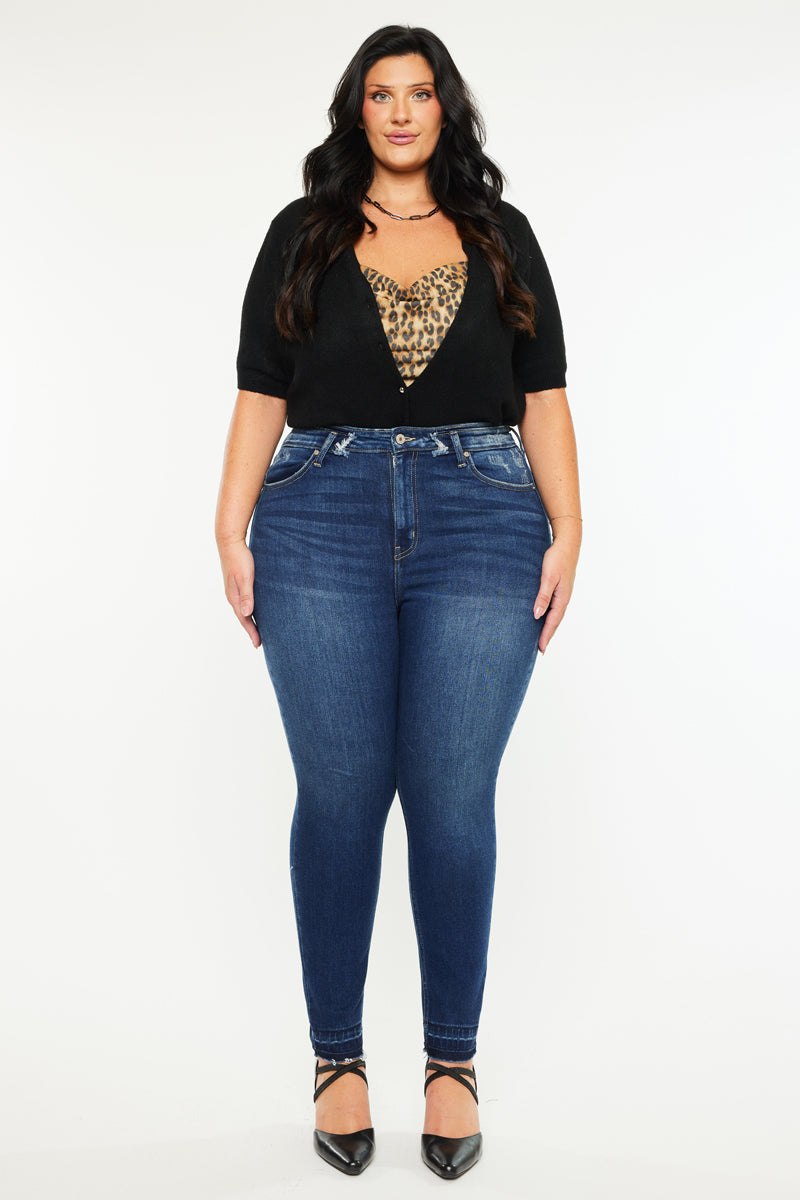 Zoe High Rise Ankle Skinny Jeans (Plus Size) - Official Kancan USA