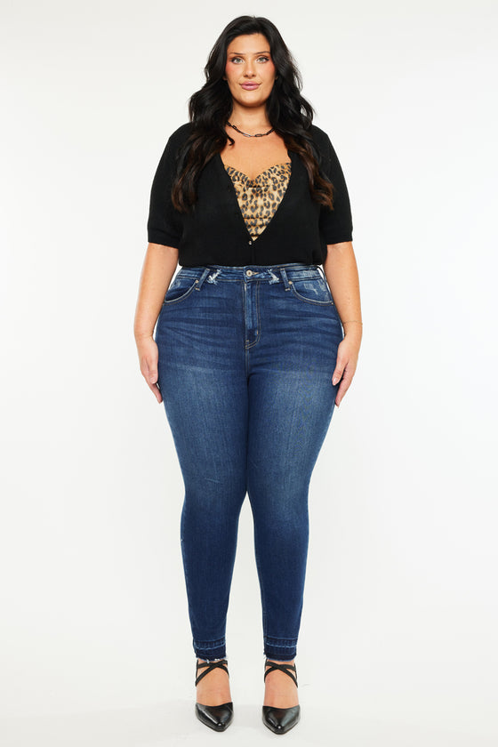 Zoe High Rise Ankle Skinny Jeans (Plus Size) - Official Kancan USA