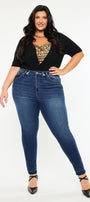 Zoe High Rise Ankle Skinny Jeans (Plus Size) - Official Kancan USA