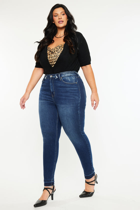Zoe High Rise Ankle Skinny Jeans (Plus Size) - Official Kancan USA