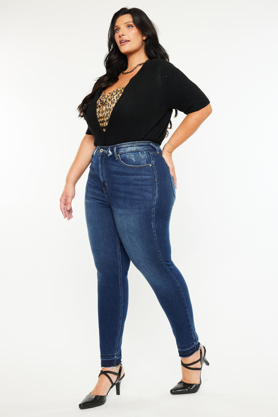Zoe High Rise Ankle Skinny Jeans (Plus Size) - Official Kancan USA