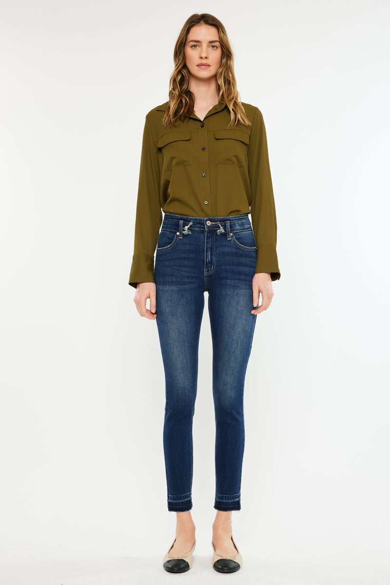 Mackena High Rise Ankle Skinny Jeans - Official Kancan USA