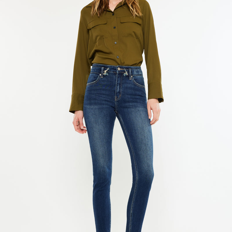 Mackena High Rise Ankle Skinny Jeans - Official Kancan USA
