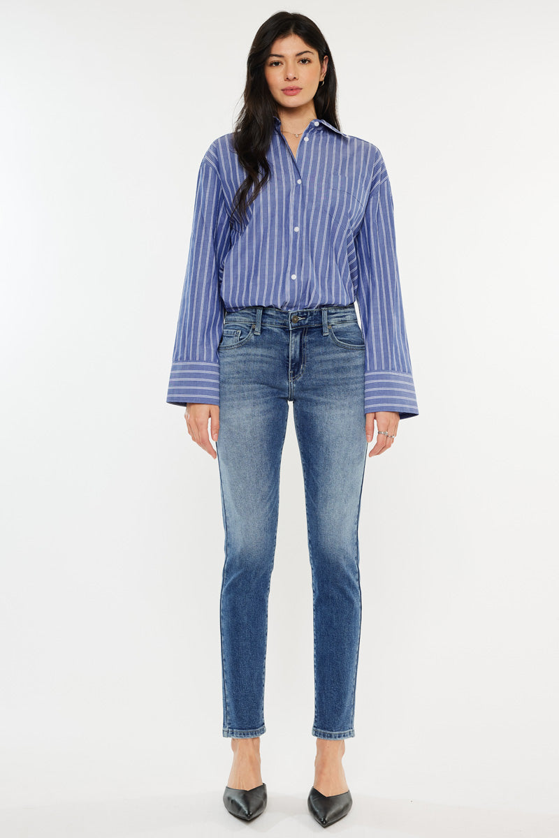 Myra Mid Rise Cigarette Leg Jeans - Official Kancan USA