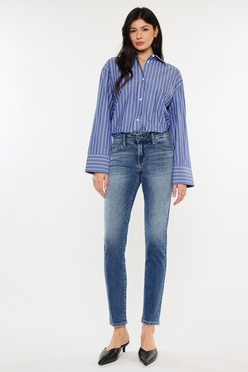 Myra Mid Rise Cigarette Medium Wash / 23