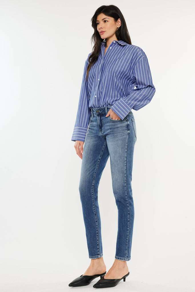 Myra Mid Rise Cigarette Medium Wash / 23