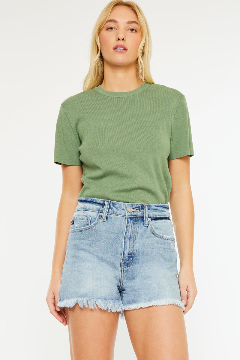 Betsy High Rise Mom Shorts - Official Kancan USA