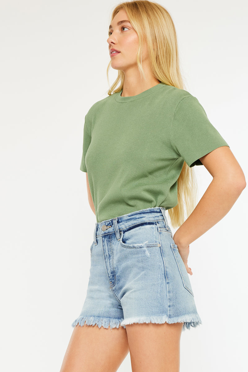 Betsy High Rise Mom Shorts - Official Kancan USA