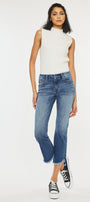 Aida Mid Rise Cropped Flare Jeans - Official Kancan USA