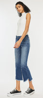 Aida Mid Rise Cropped Flare Jeans - Official Kancan USA