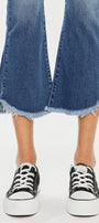 Aida Mid Rise Cropped Flare Jeans - Official Kancan USA