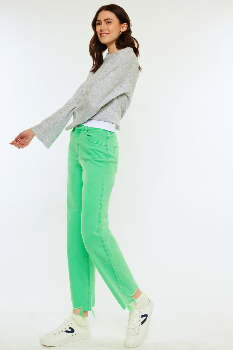 Maliha High Rise Slim Wide Leg Jeans - Official Kancan USA
