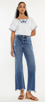 Jemma High Rise Slim Wide Leg Jeans - Official Kancan USA