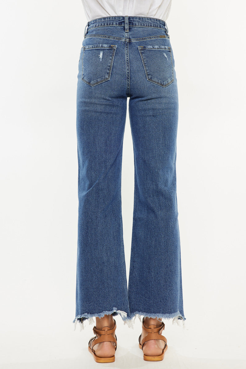 Jemma High Rise Slim Wide Leg Jeans – Kancan USA