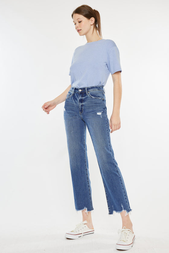 Jemma High Rise Slim Wide Leg Jeans - Official Kancan USA