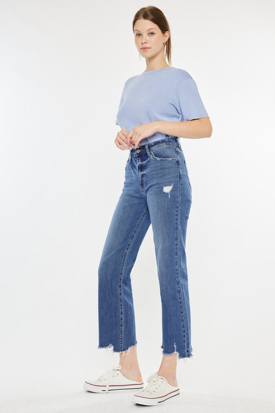 Jemma High Rise Slim Wide Leg Jeans - Official Kancan USA