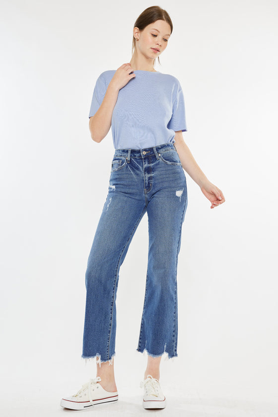 Jemma High Rise Slim Wide Leg Jeans - Official Kancan USA