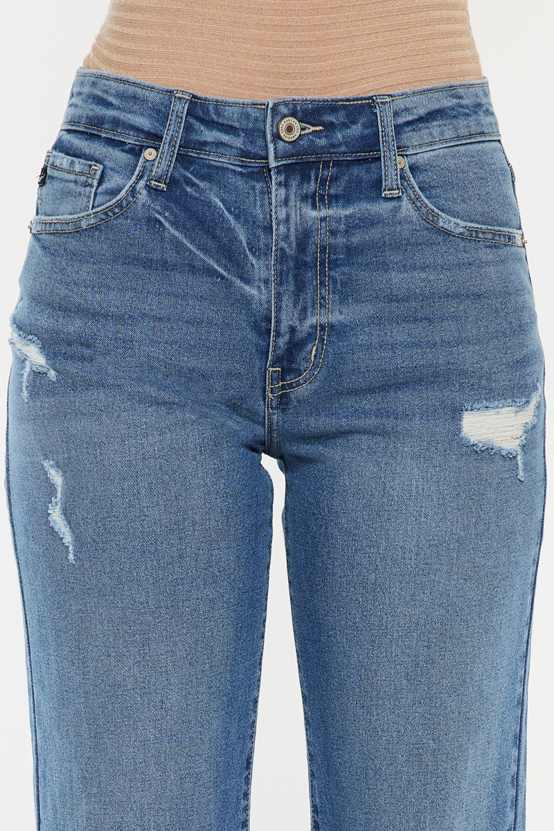 Jemma High Rise Slim Wide Leg Jeans - Official Kancan USA