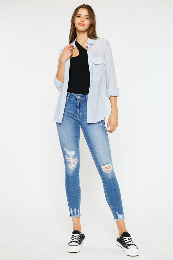 Alora Mid Rise Ankle Skinny - Official Kancan USA