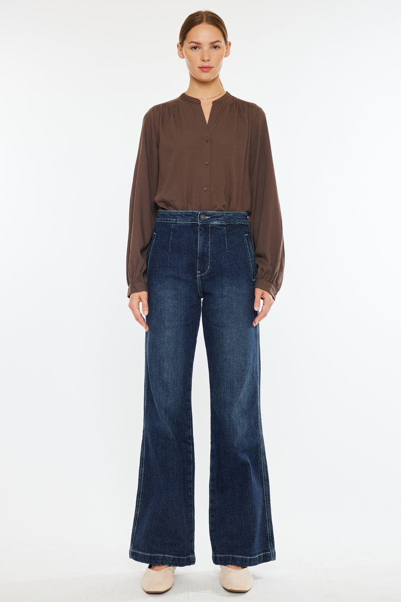 Sparrow High Rise Holly Flare Jeans - Official Kancan USA