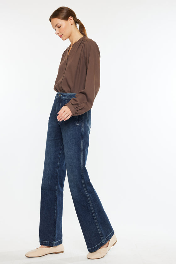 Sparrow High Rise Holly Flare Jeans - Official Kancan USA