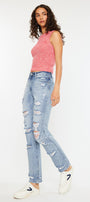 Ashland High Rise Slim Straight Leg Jeans - Official Kancan USA