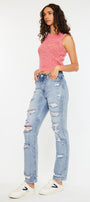 Ashland High Rise Slim Straight Leg Jeans - Official Kancan USA