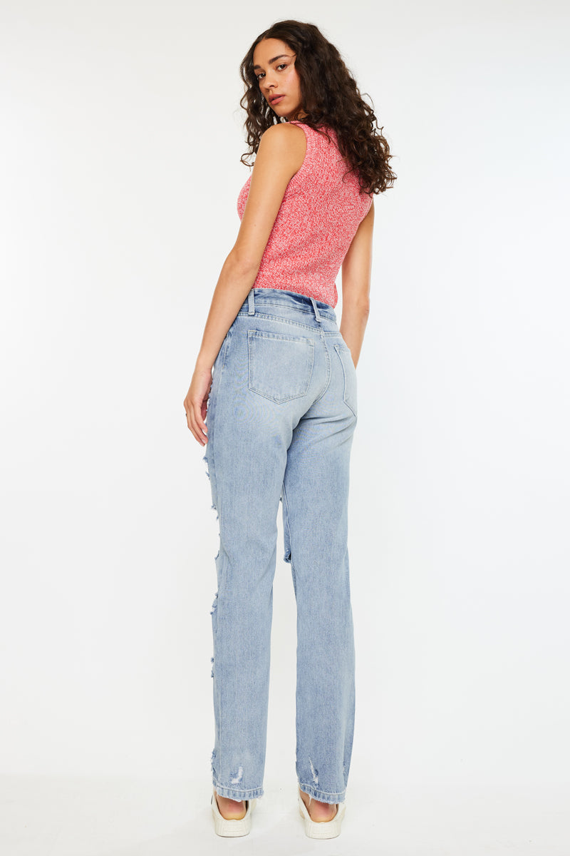 Ashland High Rise Slim Straight Leg Jeans - Official Kancan USA