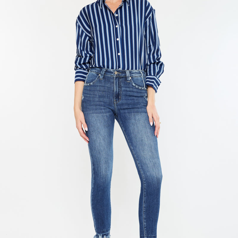 Kaleen High Rise Ankle Skinny Jeans - Official Kancan USA