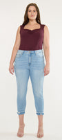 Thomasin High Rise Cropped Skinny Jeans ( Plus Size ) - Official Kancan USA