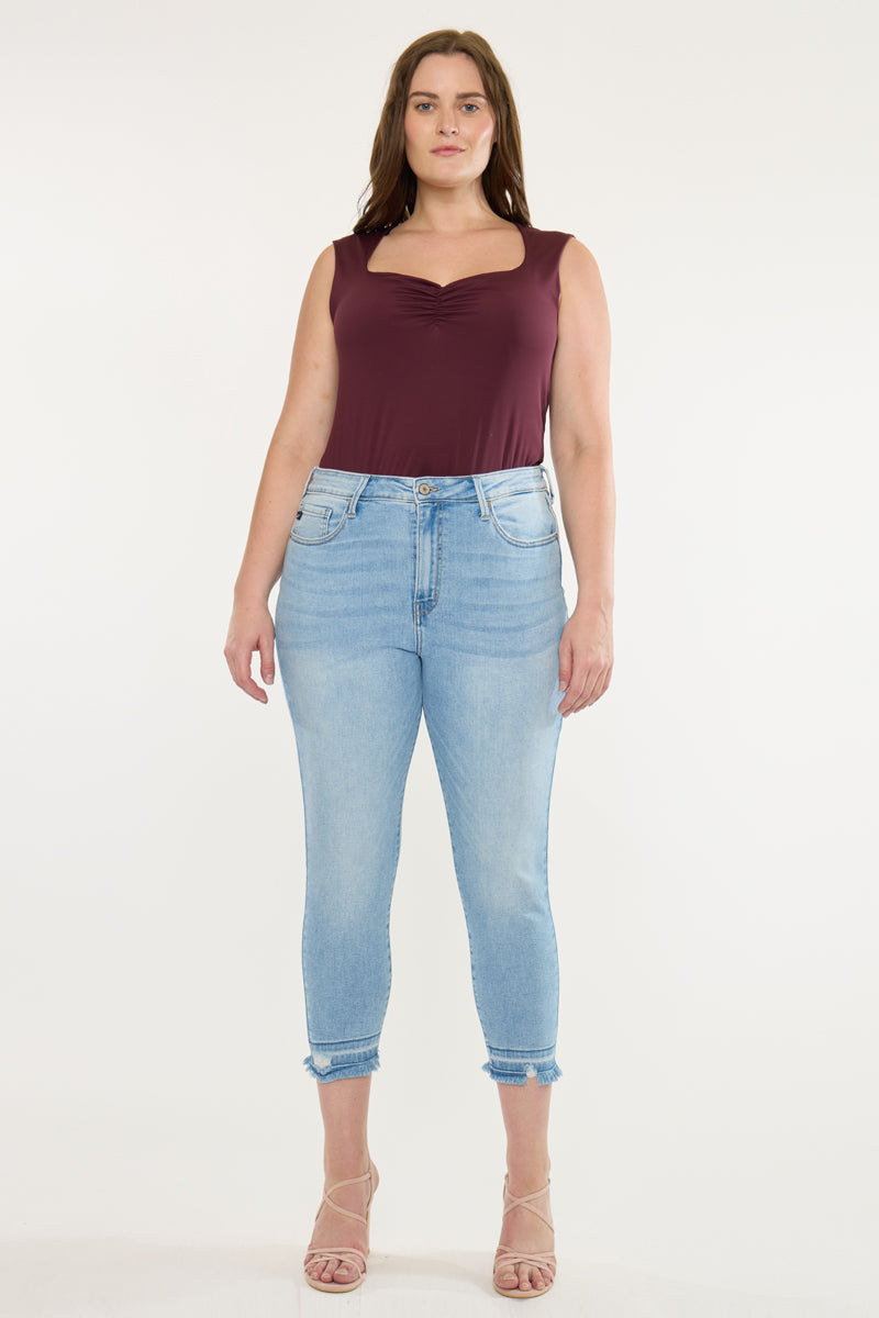 Thomasin High Rise Cropped Skinny Jeans ( Plus Size ) - Official Kancan USA