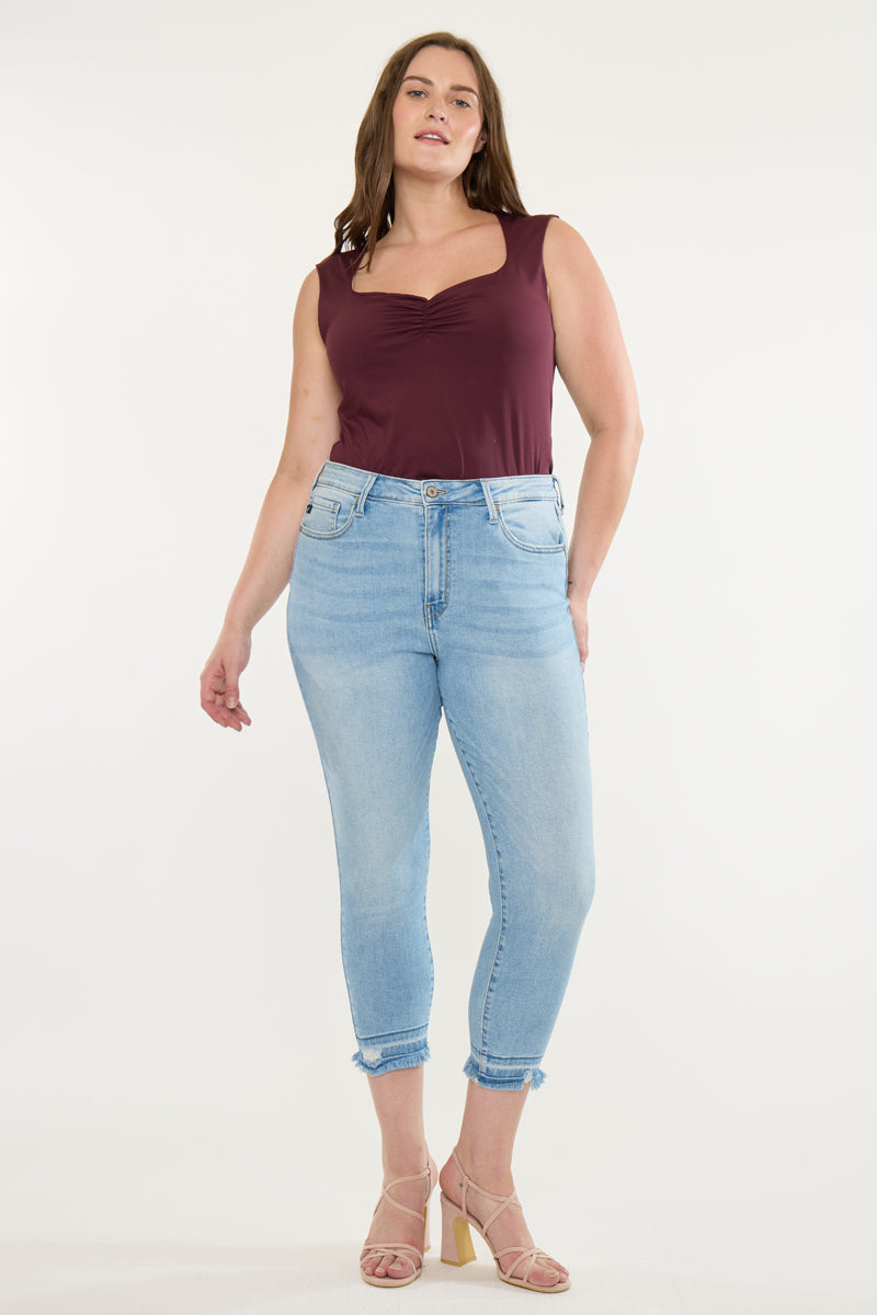 Thomasin High Rise Cropped Skinny Jeans ( Plus Size ) - Official Kancan USA