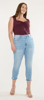 Thomasin High Rise Cropped Skinny Jeans ( Plus Size ) - Official Kancan USA