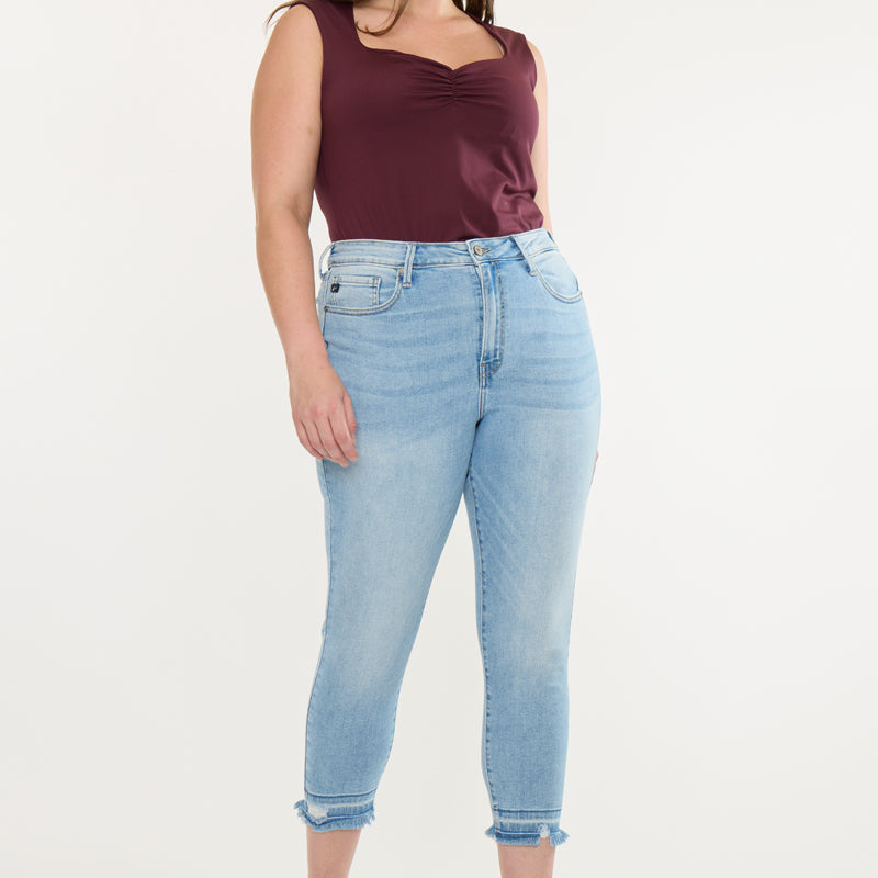 Thomasin High Rise Cropped Skinny Jeans ( Plus Size ) - Official Kancan USA