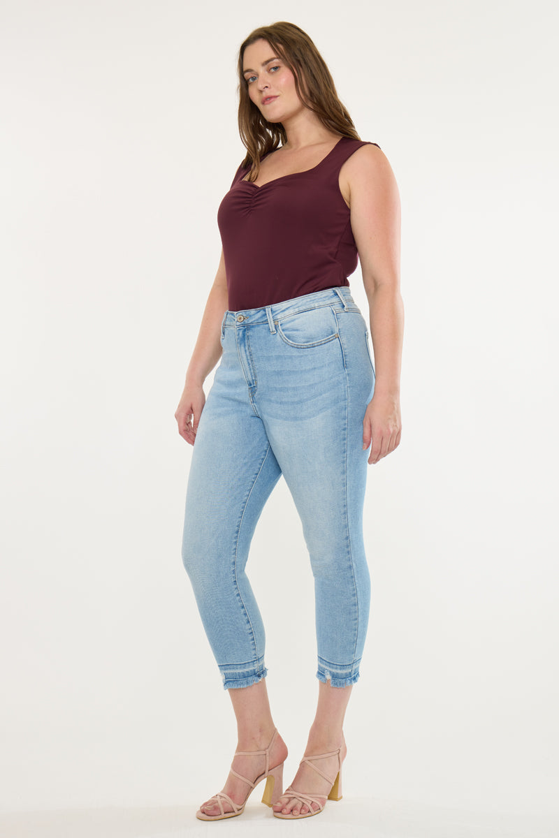 Thomasin High Rise Cropped Skinny Jeans ( Plus Size ) - Official Kancan USA