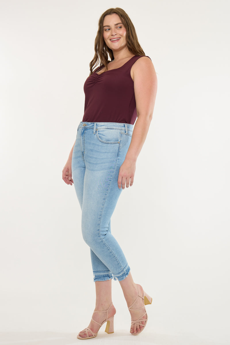 Thomasin High Rise Cropped Skinny Jeans ( Plus Size ) - Official Kancan USA