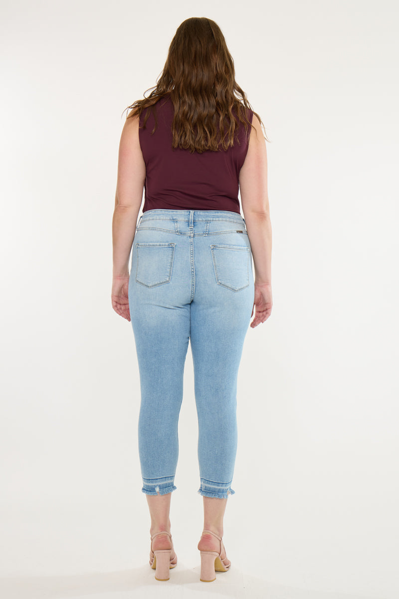 Thomasin High Rise Cropped Skinny Jeans ( Plus Size ) - Official Kancan USA