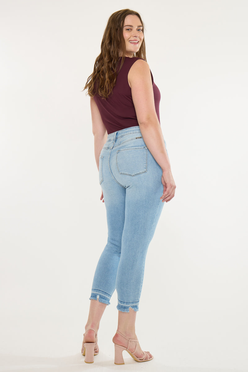 Thomasin High Rise Cropped Skinny Jeans ( Plus Size ) - Official Kancan USA