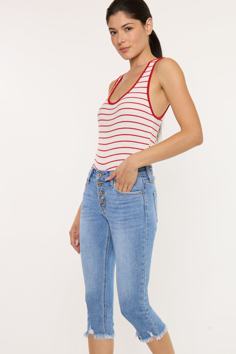 Bixby Mid Rise Capri – Kancan USA